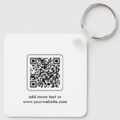 Porte-clés 2 côtés Logo QR Code Texte Marque (Dos)