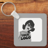 Porte-clés 2 côtés Votre logo + code QR Simple Business Offic (Recto)