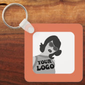 Porte-clés 2 côtés Votre logo + code QR Simple Business Offic (Recto)