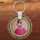 Porte-clés #2 Empreinte de léopard Photo Sweet 16 Porte - clé (Verso)