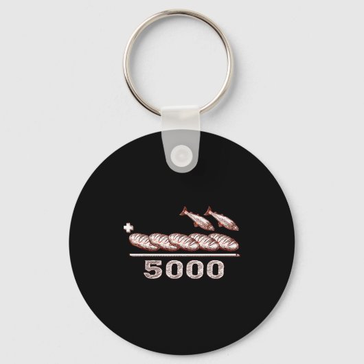 Porte-clés 2 Fishes 5 Breads Jesus Feeds The 5000 Christian B (Recto)