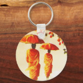 Porte-clés 2 moines bouddhistes laotiens (Recto)