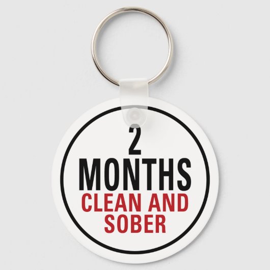 Porte-clés 2 Months Clean and Sober (Recto)