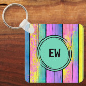 Porte-clés 2 photos recto verso ajouter des initiales en vert (Recto)