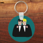 Porte-clés 2 pièces (Blonde et Cheveux noirs) (Recto)