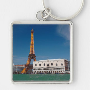 Porte-clés 2 pour 1 Venise et Paris - Mixte up World