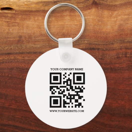 Porte-clés 2 sided, Logo, QR Code, Company, Business URL (Verso)