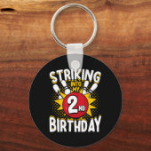 Porte-clés 2e anniversaire Bowling Thème Grève dans Anniversa (Recto)