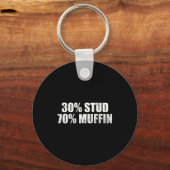 Porte-clés 30% Stud 70% Muffin Funny Father's Day Valentines  (Recto)