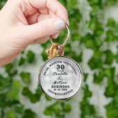 Porte-clés 30e anniversaire Pearl Mariage cadeau personnalisé (Main)