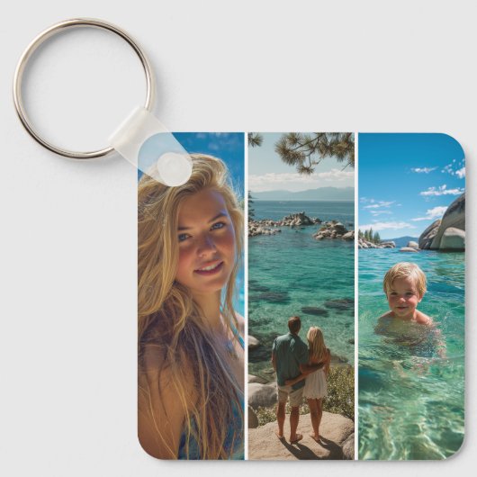 Porte-clés 3 Bandes Verticales Longues Photo Boho (Recto)