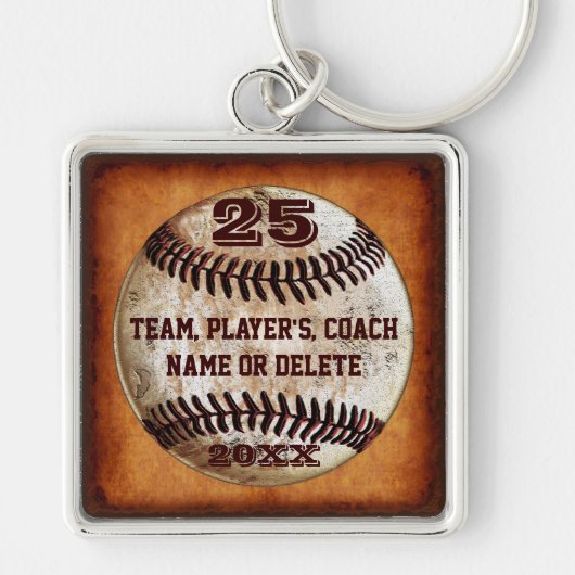 Porte-clés 3 Cadeaux textuels Modèles pour joueurs de basebal (Devant)