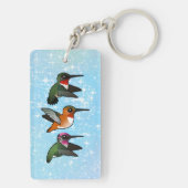 Porte-clés 3 colibris Birdorés en vol (Dos)