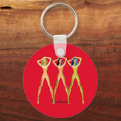 Porte-clés 3 femmes à long pattes debout Thunder_Cove Carré (Recto)