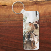 Porte-clés 3 photos de famille personnalisées (Recto)