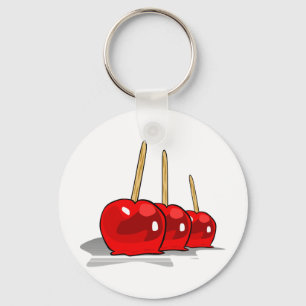 Porte-clés 3 Pommes à bonbons rouges