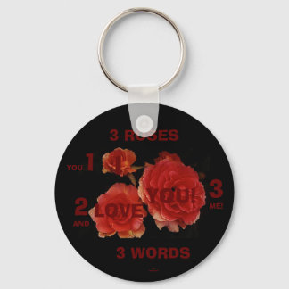 PORTE-CLÉS 3 ROSE 3 MOTS PORTE - CLÉ