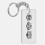 Porte-clés 3 Singes Sages Emoji (Devant gauche)