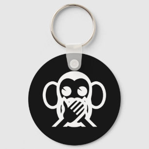Porte-clés 3 Singes Sages Iwazaru 言 わ ざ る NE PAS PARL