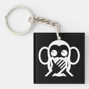 Porte-clés 3 Singes Sages Iwazaru 言 わ ざ Ne る Pas De Mal Emoji