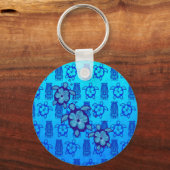 Porte-clés 3 Tortues Honu Bleues (Recto)