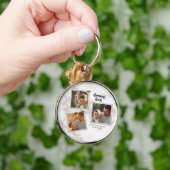Porte-clés 3 Trois Photo Moderne Élégant Collage Famille Amou (Main)