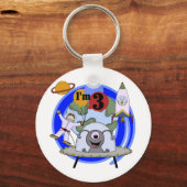 Porte-clés 3èmes T-shirts et cadeaux d'anniversaire d'espace  (Recto)