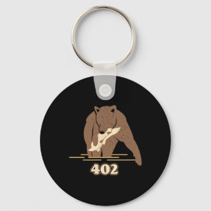 Porte-clés 402 Pêche Ours Gras Brun Grizzly Amant Beartober