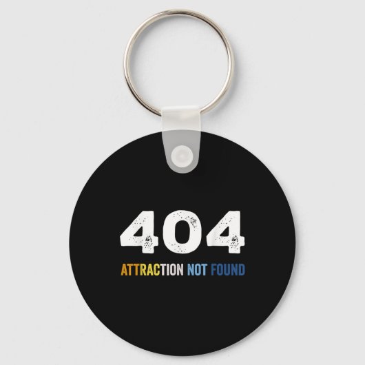 Porte-clés 404 Attraction introuvable Funny Aroace Erreur Mes (Recto)