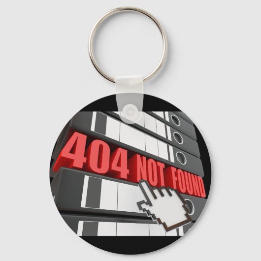 Porte-clés 404 Message d'erreur de site Web introuvable (Recto)