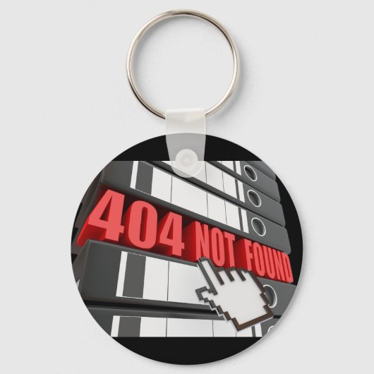 Porte-clés 404 Message d'erreur de site Web introuvable (Verso)