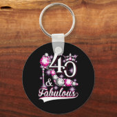 Porte-clés 40 et fabuleux 40 ans 40e anniversaire Diamond (Recto)