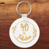 Porte-clés 40 et fabuleux ballons d'anniversaire (Verso)