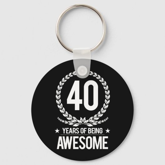Porte-clés 40e anniversaire (40 ans d'être génial) (Recto)