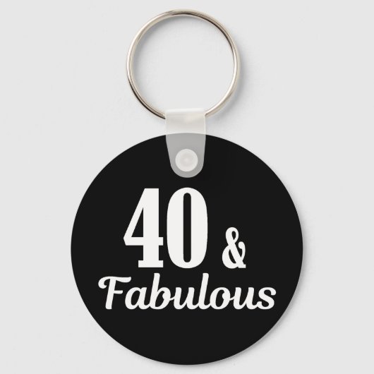 Porte-clés 40e anniversaire 40 & Fabulous Button (Recto)