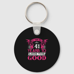 Porte-clés 41 Ans Anniversaire Funny Citation Graphiques 41e