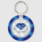 Porte-clés 45e anniversaire Fête Favors, Sapphire, talons hau (Verso)