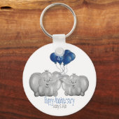 Porte-clés 45e saphir mariage anniversaire éléphant (Recto)