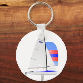 Porte-clés 470 Courses Voilier onedesign Classe olympique (Recto)