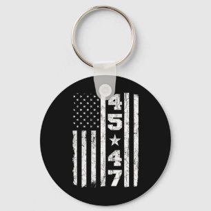 Porte-clés 47 Trump Vintage Usa Drapeau 2024 élection préside