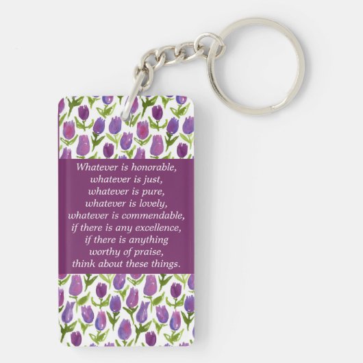 Porte-clés 4:8 de Philippiens (Dos)