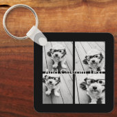 Porte-clés 4 Collage de photos - vous pouvez changer la coule (Recto)