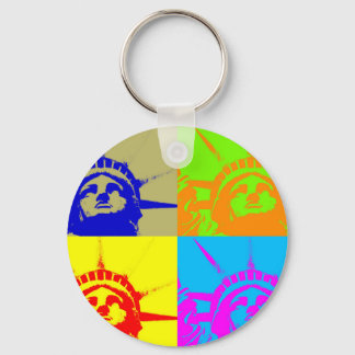 Porte-clés 4 Couleur Pop Art Lady Liberty