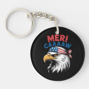 Porte-clés 4 juillet Aigle Liberté Patriotique