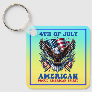 Porte-clés 4 juillet American Eagle Sublimation-61001