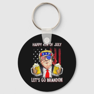 Porte-clés 4 juillet Bière Brandon Trump Bière Ameri