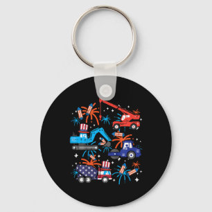 Porte-clés 4 Juillet Construction Camions Véhicule Patriot Bo