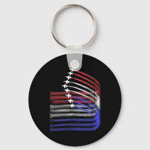 Porte-clés 4 juillet Drapeau Américain Patriotique Usa Pour M