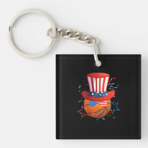 Porte-clés 4 juillet Drôle Pour Les Amateurs De Basketball