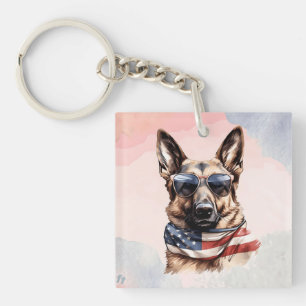 Porte-clés 4 juillet gros chien 70631